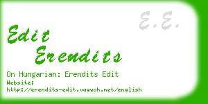 edit erendits business card